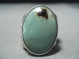 Marvelous Native American Navajo Royston Turquoise Sterling Silver Ring-Nativo Arts