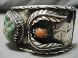 Quality Vintage Native American Navajo Royston Turquoise Sterling Silver Bracelet Cuff-Nativo Arts