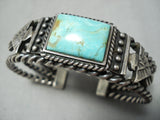 For Large Wrist Vintage Native American Navajo Royston Turquoise Sterling Silver Bracelet-Nativo Arts