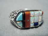 Fantastic Navajo Opal, Turquoise Sterling Silver Ring Native American-Nativo Arts