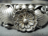 Mort Johnson Signed Navajo Native American Sterling Silver Bracelet-Nativo Arts