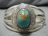 Superb Vintage Native American Navajo Royston Turquoise Sterling Silver Wil Benally Bracelet-Nativo Arts