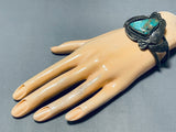 Brilliant Vintage Native American Navajo Royston Turquoise Sterling Silver Bracelet-Nativo Arts