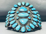 One Of The Most Unique Ever Vintage Native American Navajo Turquoise Sterling Silver Bracelet-Nativo Arts