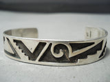 Excellent Navajo Sterling Silver Bracelet Native American-Nativo Arts