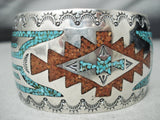 Very Important Vintage Native American Navajo Thomas Singer Turquoise Sterling Silver Bracelet-Nativo Arts