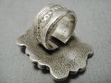 Native American One Of The Best New Lander Blue Turquoise Coral Sterling Silver Ring-Nativo Arts