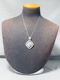 Cute Vintage Native American Navajo Sky Blue Turquoise Sterling Silver Necklace-Nativo Arts