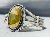 Important Vintage Native American Navajo Green Turquoise Sterling Silver Bracelet-Nativo Arts