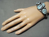 Verdy Jake Authentic Native American Navajo Rare Turquoise Sterling Silver Bracelet-Nativo Arts