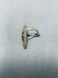 Linda Marble Amazing Vintage Native American Navajo Turquoise Sterling Silver Ring-Nativo Arts