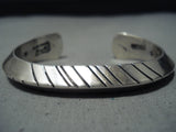 Authentic Vintage Native American Navajo Orville Tsinnie Sterling Silver Bracelet-Nativo Arts