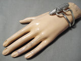 Native American One Of Best Vintage Santo Domingo Jimmy Calabaza Sterling Silver Coin Bracelet-Nativo Arts
