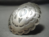 Dramatic Vintage Navajo Sterling Silver Ring Native American Old-Nativo Arts