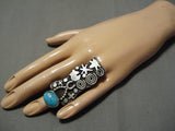 Important One Best Vintage Native American Navajo Turquoise Sterling Silver Ring-Nativo Arts