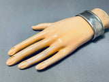 Superb Native American Laguna Signed Handcarved Sterling Silver Smooth Bracelet-Nativo Arts