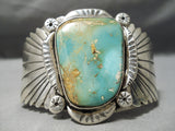 Huge Vintage Navajo Royston Turquoise Sterling Silver Old Native American-Nativo Arts