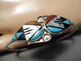 Marvelous Vintage Native American Navajo Turquoise Sterling Silver Bracelet Old-Nativo Arts