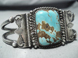 Early Vintage Native American Navajo 8 Turquoise Sterling Silver Bracelet-Nativo Arts