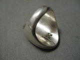 Huge Vintage Hopi Native American Sterling Silver Bear Ring-Nativo Arts