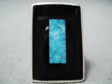 Sensational Zuni Turquoise Sterling Silver Ring Native American-Nativo Arts