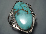 Towering Vintage Native American Navajo Royston Turquoise Sterling Silver Bracelet-Nativo Arts