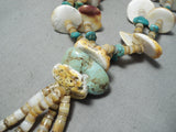 Impressive Santo Domingo Native American Turquoise Spiny Oyster Jacla Necklace-Nativo Arts