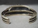 Important Verdy Jake Damale Turquoise Vintage Native American Navajo Sterling Silver Bracelet-Nativo Arts