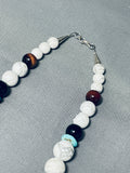 Authentic Singer White Stone Turquoise Sterling Silver Necklace-Nativo Arts