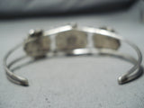 Burdian Sosseah Vintage Native American Zuni Inlay Turquoise Sunfaces Sterling Silver Bracelet-Nativo Arts
