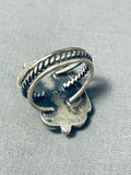 Sensational Vintage Native American Navajo Morenci Turquoise Sterling Silver Ring-Nativo Arts
