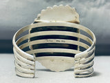 Raymond Nez Vintage Native American Navajo Chunky Turquoise Sterling Silver Bracelet-Nativo Arts