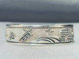 Sorrowful Mysteries Vintage Native American Navajo Sterling Silver Christian Bracelet-Nativo Arts