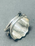 Striking Native American Navajo Royston Turquoise Sterling Silver Ring-Nativo Arts
