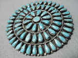 Authentic Vintage Native American Navajo Victor Moses Begay Turquoise Sterling Silver Pin Old-Nativo Arts