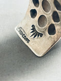 World Of Buttons Native American Navajo Sterling Silver Bracelet Cuff-Nativo Arts