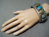 Native American One Of The Most Unique Ever Tommy Moore Turquoise Sterling Silver Bracelet-Nativo Arts