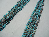 One Of The Best Vintage Native American Navajo Bisbee Turquoise Heishi Necklace Old-Nativo Arts