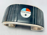 Best Vintage Native American Navajo Chris Tom Turquoise Sterling Silver Onyx Bracelet-Nativo Arts