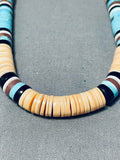 Native American Tremendous Vintage Santo Domingo Shell Sterling Silver Necklace-Nativo Arts