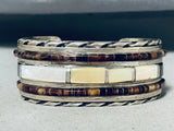 Native American Very Rare Vintage Navajo Heishi Shell Sterling Silver Bracelet-Nativo Arts