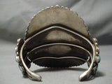 One Of The Best Vintage Native American Navajo Turquoise Sterling Silver Cluster Bracelet-Nativo Arts