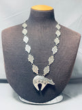 Gasp! Completely Hand Carved Vintage Native American Navajo Bear Sterling Silver Necklace-Nativo Arts