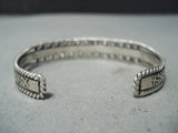 Wonderful Vintage Native American Navajo Cerrillos Turquoise Sterling Silver Bracelet Old-Nativo Arts