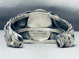 Gigantic San Felipe Huge Honeybee Oval Sterling Silver Leaves Bracelet-Nativo Arts