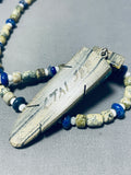 Native American Important Vintage Santo Domingo Turquoise Inlay Sterling Silver Necklace-Nativo Arts