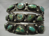 One Of Biggest Best Vintage Native American Navajo Royston Turquoise Sterling Silver Bracelet-Nativo Arts