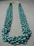 One Of The Finest Native American Navajo Turquoise Heishi Necklace Old-Nativo Arts
