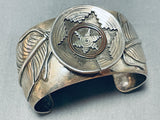 Important Vintage Native American Navajo Handmade Basket Sterling Silver Bracelet-Nativo Arts