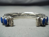Native American Heavy Orville Tsinnie Lapis Sterling Silver Bracelet Cuff Old-Nativo Arts